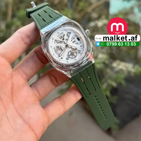 ساعت طرح شیشه ای اسپورتی
